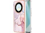 Custodia Per Honor X9A/Magic5 Lite, Sottile Marmo Antiurto Morbido Tpu Paraurti Oro Rosa