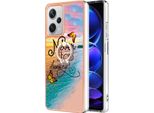 Custodia Per Xiaomi Redmi Note 12 Pro+, Custodia Protettiva In Silicone Tpu A Fantasia Con Supporto Ad Anello Oro