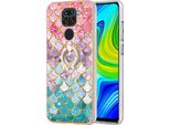 Custodia Per Xiaomi Redmi Note 9, Custodia Protettiva In Silicone Tpu A Fantasia Con Supporto Ad Anello Colorato