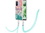 Custodia Con Cinturino Per Xiaomi Redmi 12C, Custodia In Tpu A Fantasia Con Cinturino Regolabile Colorato