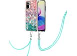 Custodia Con Cinturino Per Xiaomi Redmi Note 10 4G/Note 10S, Custodia In Tpu A Fantasia Con Cinturino Regolabile Colorato