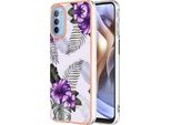 Custodia Per Motorola Moto G31 / G41, Custodia In Silicone Tpu Antiurto A Fantasia Viola
