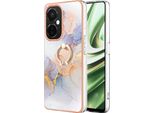 Custodia Per Oneplus Nord Ce 3 Lite / Nord N30, Custodia Protettiva In Silicone Tpu A Fantasia Con Supporto Ad Anello Grigio