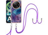 Custodia Con Cinturino Per Xiaomi Redmi A3, Paraurti In Tpu A Fantasia, Custodia Protettiva Con Cinturino Regolabile Blu Scuro