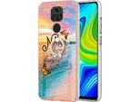 Custodia Per Xiaomi Redmi Note 9, Custodia Protettiva In Silicone Tpu A Fantasia Con Supporto Ad Anello Oro