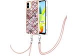 Custodia Con Cinturino Per Xiaomi Redmi A1, Custodia In Tpu A Fantasia Con Cinturino Regolabile Caffè
