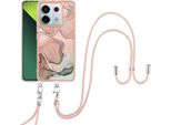 Custodia Con Cinturino Per Xiaomi Redmi Note 13 Pro 5G, Paraurti In Tpu A Fantasia, Custodia Protettiva Con Cinturino Regolabile Beige