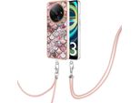 Custodia Con Cinturino Per Xiaomi Redmi A3, Custodia In Tpu A Fantasia Con Cinturino Regolabile Caffè