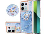 Custodia Per Xiaomi Redmi Note 13 Pro 5G, Custodia Protettiva In Silicone Tpu A Fantasia Con Supporto Ad Anello Azzurro