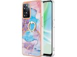 Custodia Per Oneplus Nord N300, Custodia Protettiva In Silicone Tpu A Fantasia Con Supporto Ad Anello Blu