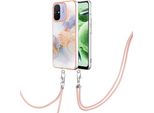 Custodia Con Cinturino Per Xiaomi Redmi 12C, Custodia In Tpu A Fantasia Con Cinturino Regolabile Grigio