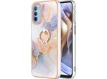 Custodia Per Motorola Moto G31 / G41, Custodia Protettiva In Silicone Tpu A Fantasia Con Supporto Ad Anello Grigio