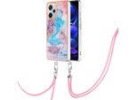Custodia Con Cinturino Per Xiaomi Redmi Note 12 Pro+, Custodia In Tpu A Fantasia Con Cinturino Regolabile Blu
