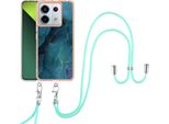 Custodia Con Cinturino Per Xiaomi Redmi Note 13 Pro 5G, Paraurti In Tpu A Fantasia, Custodia Protettiva Con Cinturino Regolabile Verde Scuro