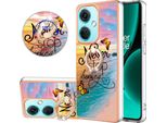 Custodia Per Oneplus Nord CE3, Custodia Protettiva In Silicone Tpu A Fantasia Con Supporto Ad Anello Oro