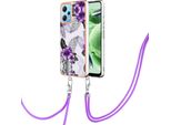 Custodia Con Cinturino Per Xiaomi Poco X5 /Redmi Note 12 5G, Custodia In Tpu A Fantasia Con Cinturino Regolabile Viola