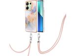 Custodia Con Cinturino Per Xiaomi Redmi Note 13 4G, Custodia In Tpu A Fantasia Con Cinturino Regolabile Grigio