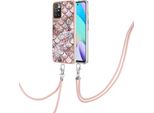 Custodia Con Cinturino Per Xiaomi Redmi 10, Custodia In Tpu A Fantasia Con Cinturino Regolabile Caffè