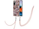 Custodia Con Cinturino Per Xiaomi Redmi Note 10 Pro/10 Pro Max, Custodia In Tpu A Fantasia Con Cinturino Regolabile Coffee