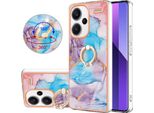 Custodia Per Xiaomi Redmi Note 13 Pro+ 5G, Custodia Protettiva In Silicone Tpu A Fantasia Con Supporto Ad Anello Blu