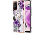 Custodia Per Xiaomi Redmi Note 12S, Custodia Protettiva In Silicone Tpu A Fantasia Con Supporto Ad Anello Viola