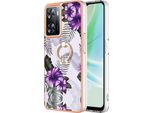 Custodia Per Oneplus Nord N300, Custodia Protettiva In Silicone Tpu A Fantasia Con Supporto Ad Anello Viola