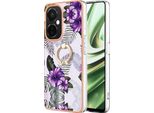 Custodia Per Oneplus Nord Ce 3 Lite / Nord N30, Custodia Protettiva In Silicone Tpu A Fantasia Con Supporto Ad Anello Viola