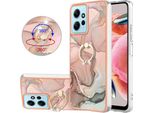Custodia Per Xiaomi Redmi Note 12 4G, Custodia Protettiva In Silicone Tpu A Fantasia Con Supporto Ad Anello Beige