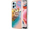 Custodia Per Xiaomi Redmi Note 12 4G, Custodia Protettiva In Silicone Tpu A Fantasia Con Supporto Ad Anello Oro
