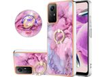 Custodia Per Xiaomi Redmi Note 12S, Custodia Protettiva In Silicone Tpu A Fantasia Con Supporto Ad Anello Rosa