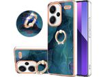 Custodia Per Xiaomi Redmi Note 13 Pro+ 5G, Custodia Protettiva In Silicone Tpu A Fantasia Con Supporto Ad Anello Verde Scuro