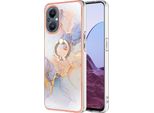 Custodia Per Oneplus Nord N20 5G, Custodia Protettiva In Silicone Tpu A Fantasia Con Supporto Ad Anello Grigio
