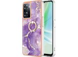 Custodia In Marmo Per Oneplus Nord N300, Custodia Protettiva In Silicone Tpu Con Supporto Ad Anello Colorato