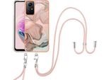 Custodia Con Cinturino Per Xiaomi Redmi Note 12S, Paraurti In Tpu A Fantasia, Custodia Protettiva Con Cinturino Regolabile Beige