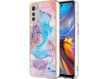 Custodia Per Motorola Moto E32 / E32S, Custodia In Silicone Tpu Antiurto A Fantasia, Blu
