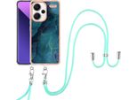 Custodia Con Cinturino Per Xiaomi Redmi Note 13 Pro+ 5G, Paraurti In Tpu A Fantasia, Custodia Protettiva Con Cinturino Regolabile Verde Scuro