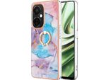Custodia Per Oneplus Nord Ce 3 Lite / Nord N30, Custodia Protettiva In Silicone Tpu A Fantasia Con Supporto Ad Anello Blu