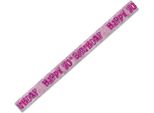 Unique Party - Glitter - Bandiera, Foil, 70° SG34399 (Taglia Unica) (Rosa)