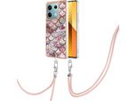 Custodia Con Cinturino Per Xiaomi Redmi Note 13 5G, Custodia In Tpu A Fantasia Con Cinturino Regolabile Coffee