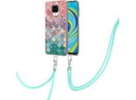 Custodia Con Cinturino Per Xiaomi Redmi Note 9S/9 Pro/9 Pro Max, Custodia In Tpu A Fantasia Con Cinturino Regolabile Colorato