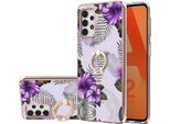 Custodia Per Samsung Galaxy A23 5G/4G, Custodia Protettiva In Silicone Tpu A Fantasia Con Supporto Ad Anello Viola