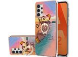 Custodia Per Samsung Galaxy A23 5G/4G, Custodia Protettiva In Silicone Tpu A Fantasia Con Supporto Ad Anello Gold