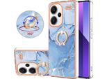 Custodia Per Xiaomi Redmi Note 13 Pro+ 5G, Custodia Protettiva In Silicone Tpu Bumper A Fantasia Con Supporto Ad Anello Azzurro