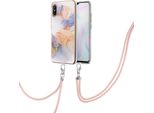 Custodia Con Cinturino Per Xiaomi Redmi 9A, Custodia In Tpu A Fantasia Con Cinturino Regolabile Grigio