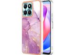 Custodia Per Honor X6A, Sottile Marmo Antiurto Morbido Tpu Paraurti Rosa