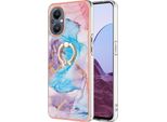 Custodia Per Oneplus Nord N20 5G, Custodia Protettiva A Fantasia In Silicone Tpu Con Supporto Ad Anello Blu