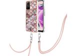 Custodia Con Cinturino Per Xiaomi Redmi Note 12S, Custodia In Tpu A Fantasia Con Cinturino Regolabile Caffè