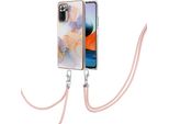 Custodia Con Cinturino Per Xiaomi Redmi Note 10 Pro/10 Pro Max, Custodia In Tpu A Fantasia Con Cinturino Regolabile Grigio