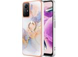 Custodia Per Xiaomi Redmi Note 12S, Custodia Protettiva In Silicone Tpu A Fantasia Con Supporto Ad Anello Grigio