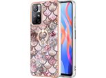 Custodia Per Xiaomi Redmi Note 11 5G, Custodia Protettiva In Silicone Tpu A Fantasia Con Supporto Ad Anello Caffè